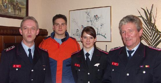 OrtsBM Werner B�hm, stv.JFW Dennis Gold, JFW Stefanie Mielke, GJFW Joachim Wahle