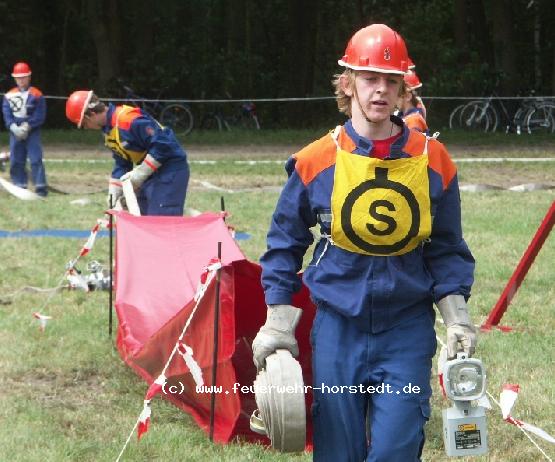 Der Schlauchtrupp bei der Arbeit