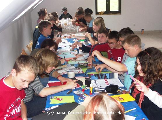 Im Kunstworkshop entstanden tolle Karten und Kunstwerke
