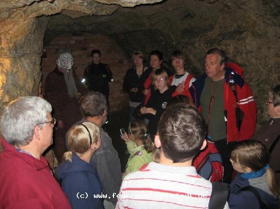 Gruselige Gestalten warteten im Bergwerk auf uns