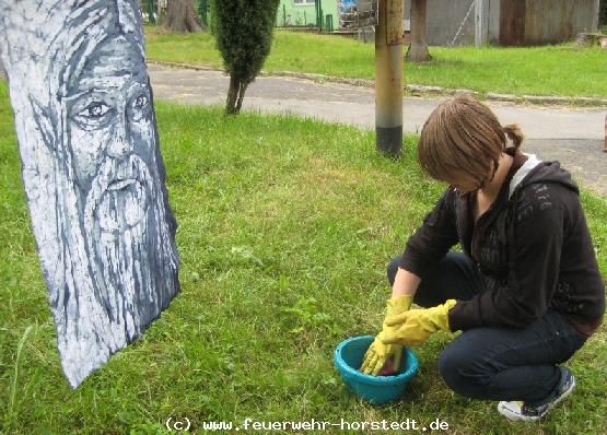 Catharina probiert es mit Batik