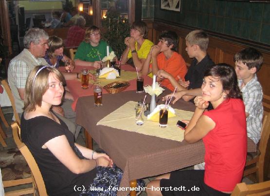 Mit einem Abendessen klang der letzte Abend in Polanica aus