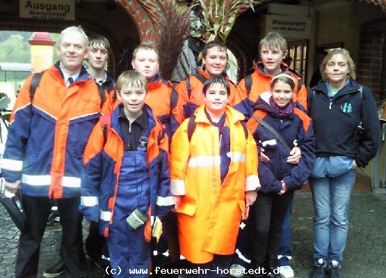 Unsere durchn�sste Gruppe im Heide Park 