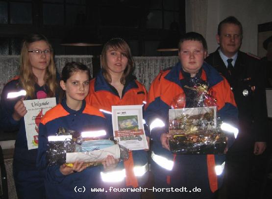 Catharina und Heiko mit anderen Geehrten sowie dem KJFW