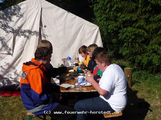 Ein leckeres gemeinsames Fr�hst�ck  und der Tag konnte beginnen