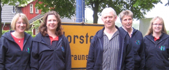 Der Vorstand mit Festwartin B�rbel Wahle, Kassenwartin Susan Zeidler, dem Vorsitzenden Werner B�hm, der neuen stellvertretenden Vorsitzenden Gretlis Kluge und Schriftwartin Anke Fahrenholz