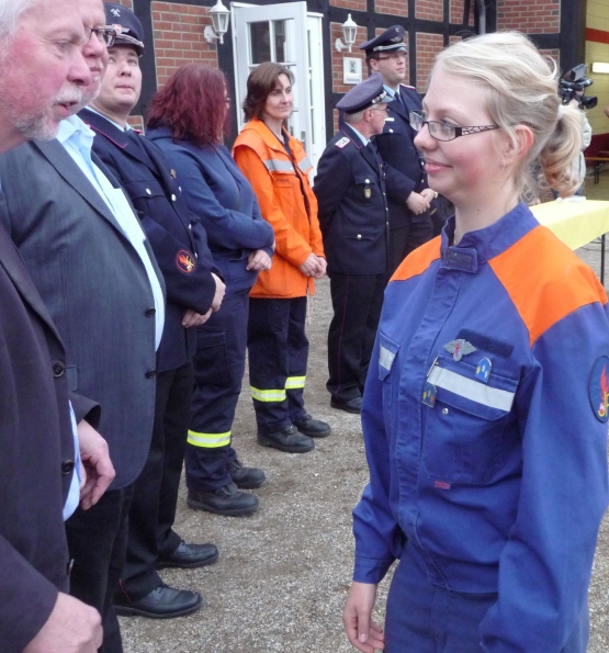 Katja erhielt als einzige und erste Horstedterin die Jugendflamme Stufe 3