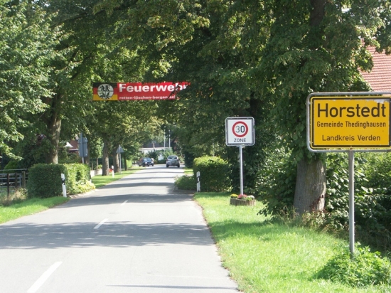 Ortseinfahrt Horstedt